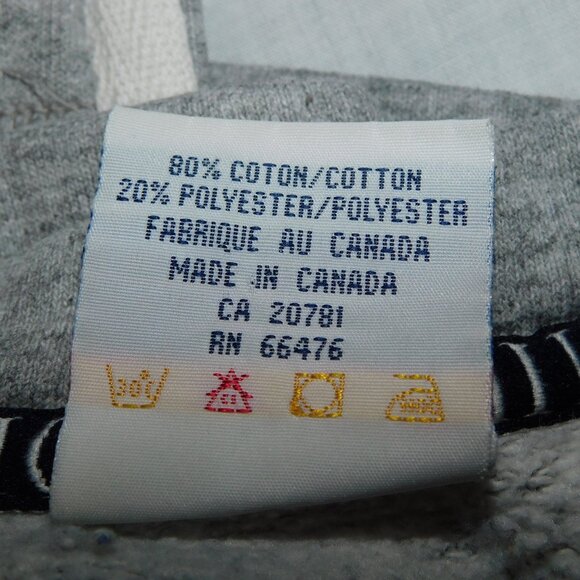 VTG 90s Tommy Hilfiger Mens M Gray Flags Spellout Strip Crew neck Sweatshirt - Picture 6 of 9